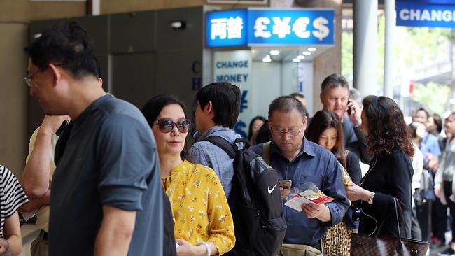 Investors lining up to attend a Ralan Group meeting in 2019. Picture: Jane Dempster/The Australian.