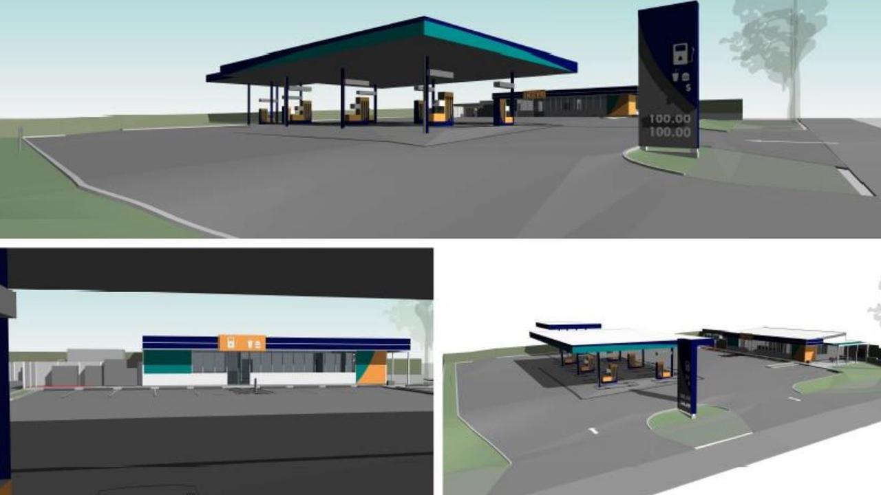 Concept art for a planned service station on North St in Harlaxton.