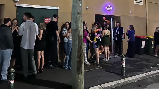 Lines out the front of the Pleasure Club on opening weekend.