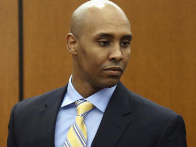 Mohamed Noor, the former Minneapolis police officer who shot and killed an Australian woman last summer, was charged with third-degree murder and second-degree manslaughter in the July 15, 2017 killing of Justine Ruszczyk Damond. Picture: AP Photo/Jim Mone, File