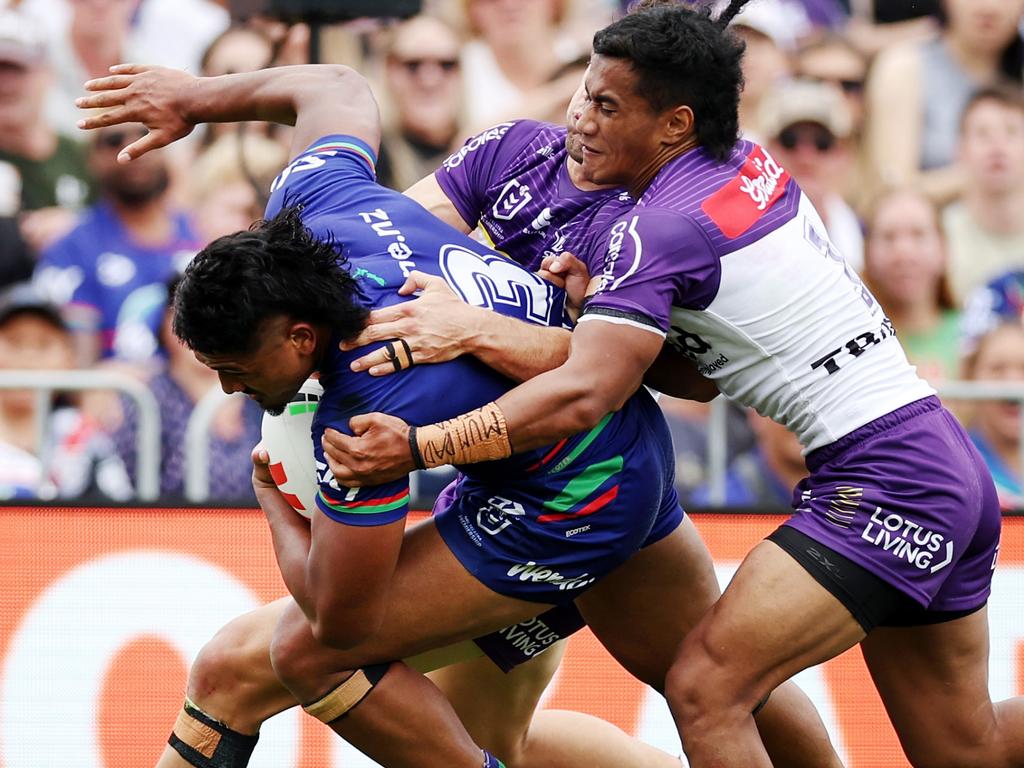 Ali Leiataua scoers a try for the Warriors. Picture: Getty Images