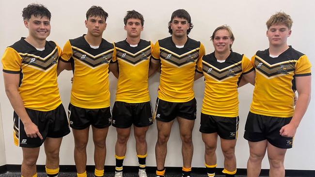 St Brendan's players Braelan Marsh, Tyler Melrose, Simon Green, Carter Ford, Harrison Hill and Jake Oberhardt.