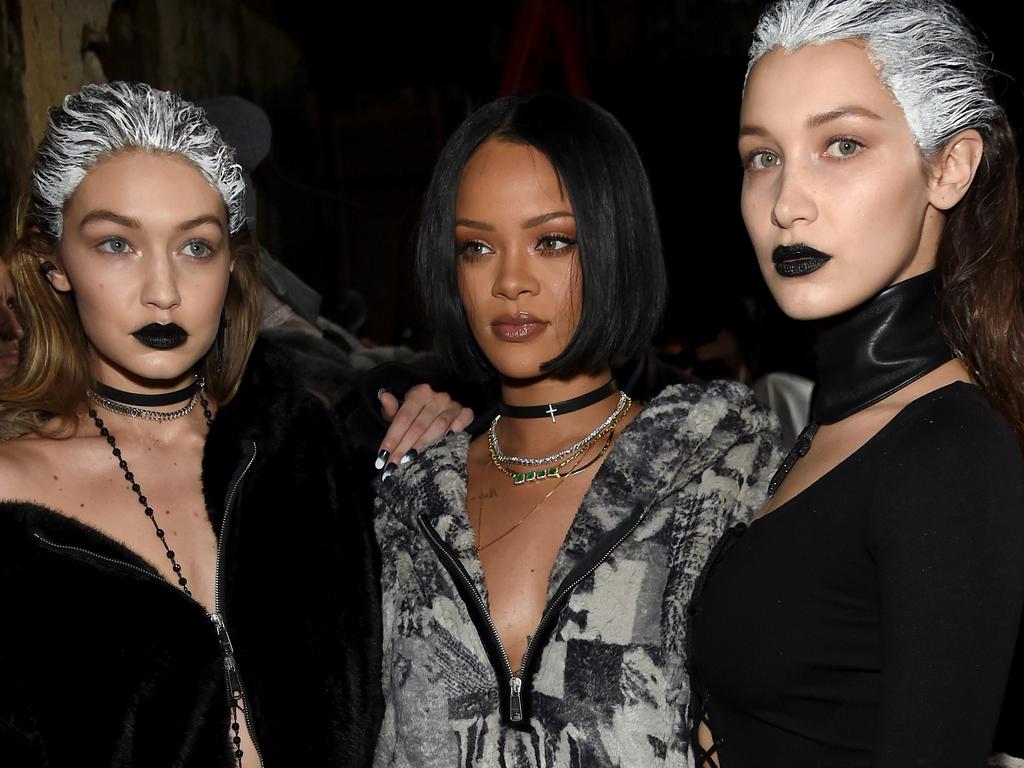 Rihanna Rules The Day At Lingerie Runway Show With Gigi & Bella Hadid