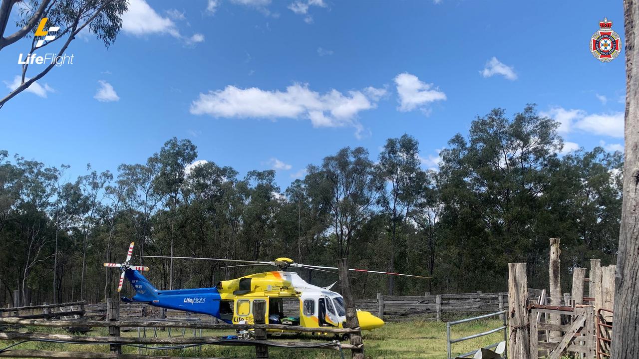 An elderly woman was flown to Toowoomba Hospital after falling from a horse in Coominya. LifeFlight generic.