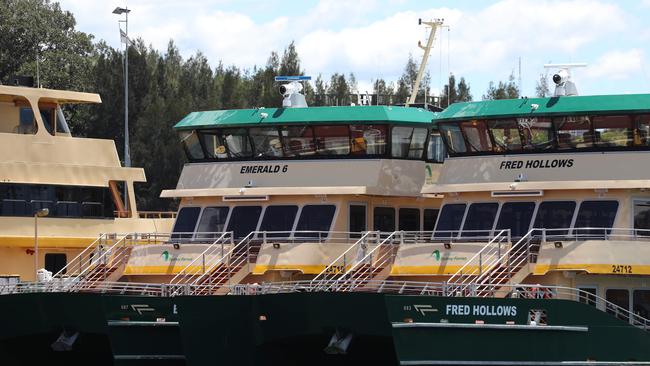 Sydney's new ferry, the Emerald 6, formerly named Ferry Mcferry Face, docked in Balmain, Sydney, Australia, 03 December 2017.