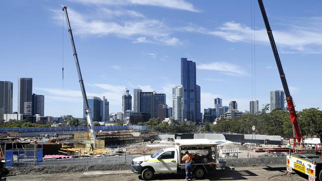 The pools face the train line at the corner of Park Pde and Pitt St. Picture: John Appleyard