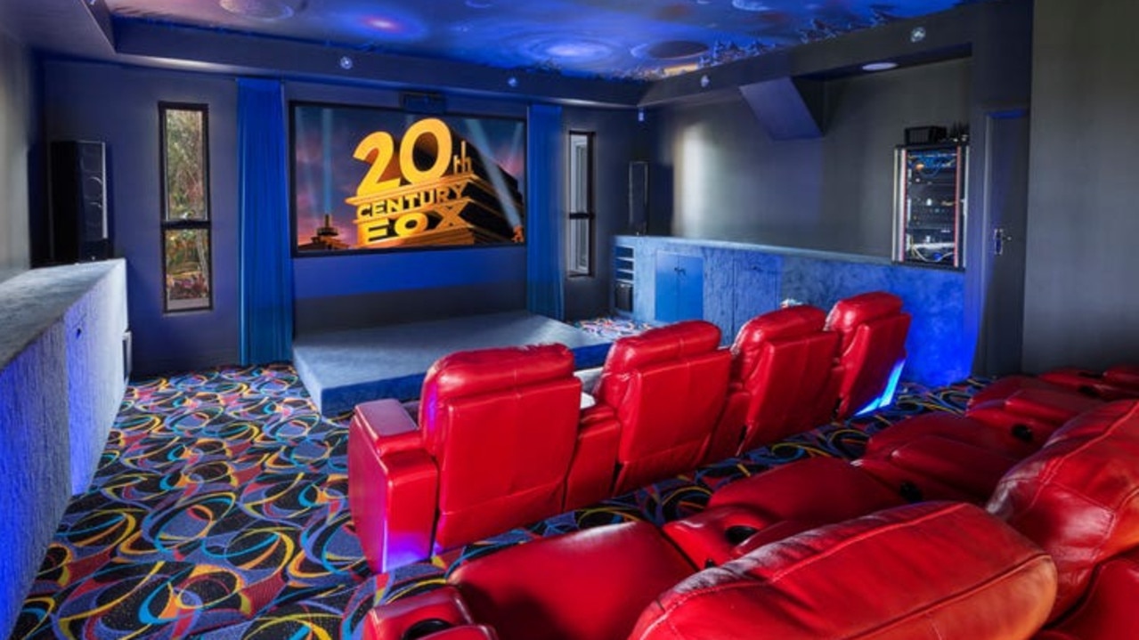 The in-house cinema is one of many luxury perks