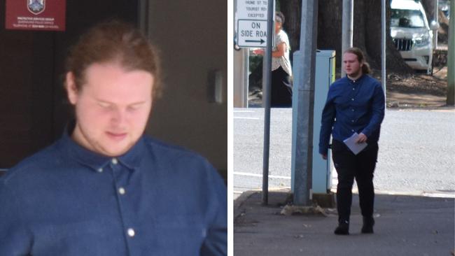 Darling Downs man Caedan James McKay leaving the Toowoomba Courthouse on Thursday, February 22, after his bail was amended. Police changed the young man with multiple child sex offences.