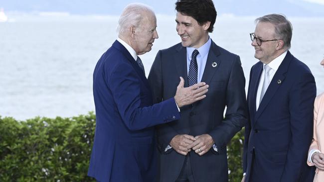 Canadian Prime Minister Justin Trudeau said he had held ‘excellent’ conversations with the United States, Australia and the United Kingdom about collaborating with AUKUS. Picture: Brendan Smialowski – WPA Pool/Getty Images