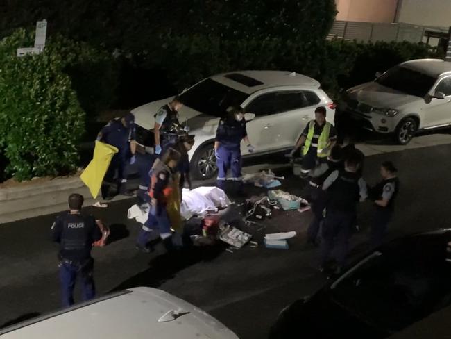 A man has died after a suspected hit-and-run in Sydney’s west., , Police were called about 9pm Friday night to Courallie Ave, Homebush West after reports the man was hit by a car and dragged several metres through the estate., , A crime scene was established by police and traffic was diverted as the crash investigation unit combed the scene.