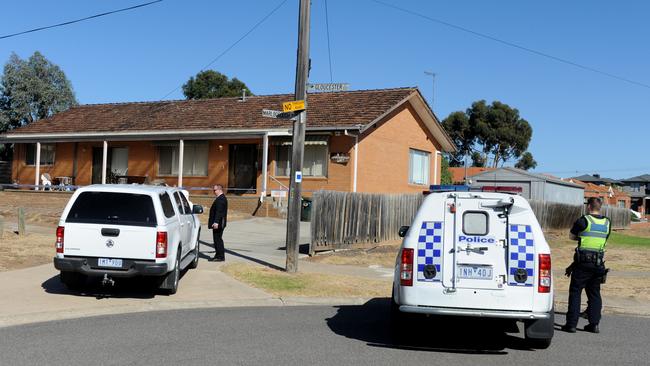 Police at the Sydenham home where Ms Ramadan’s body was found. Picture: Andrew Henshaw