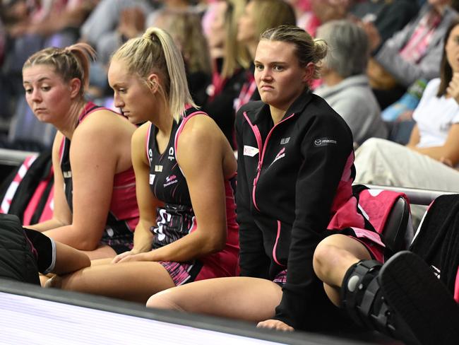 Tippah Dwan sits on the sidelines. Picture: Sue McKay/Getty Images