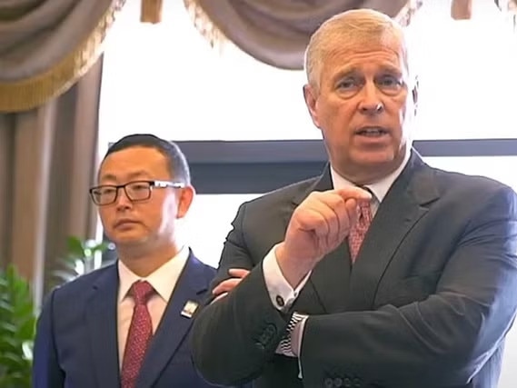 Yang Tengbo, pictured alongside Prince Andrew at a Pitch@Palace event, was described in another court hearing as developing an “unusual degree of trust” with Andrew. PitchatPalace/YouTube