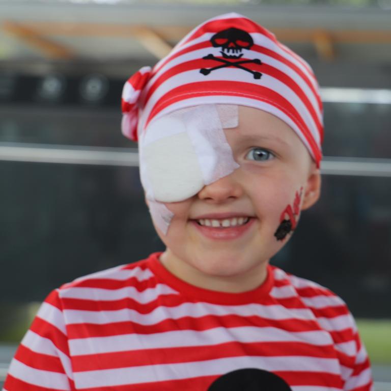 Calliope mum, Sian Morley was shocked when her three-year-old girl, Alice was diagnosed with a tumour around her optic nerve. Picture: Supplied