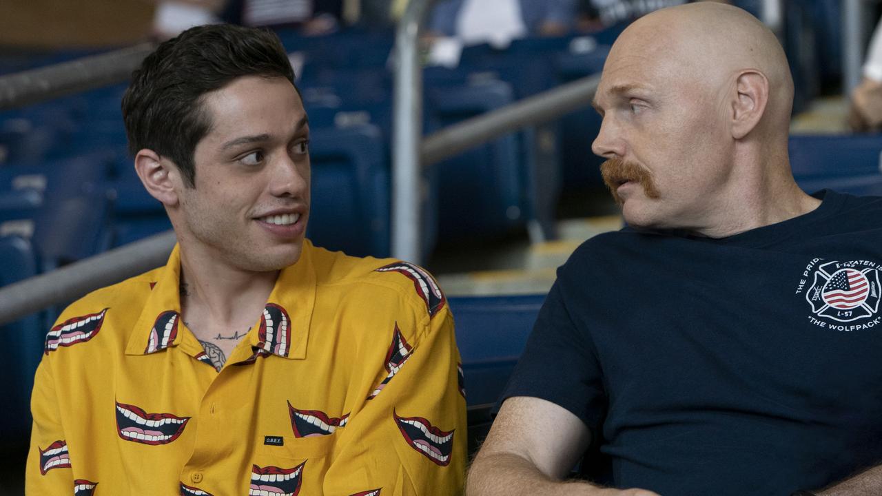 Pete Davidson and Bill Burr in The King of Staten Island.