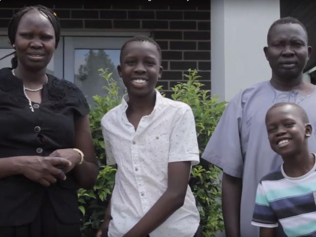 31/01/2018 Screengrab from a TV Ad by The Victorian Multiuculturual Commission and Brotherhood of St Laurence asking people to be "king to South Sudanese kids".