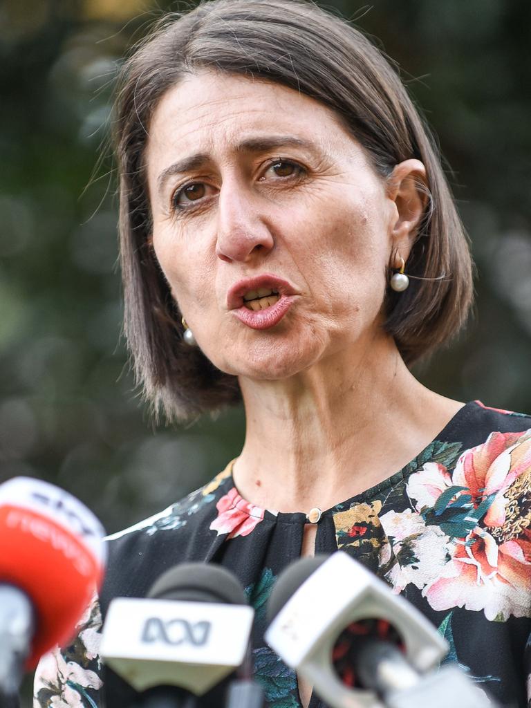 NSW Premier Gladys Berejiklian announced three new locally acquired cases on Wednesday. Picture: NCA NewsWire/Flavio Brancaleone