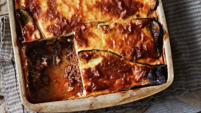 David Herbert’s moussaka. Picture: Guy Bailey