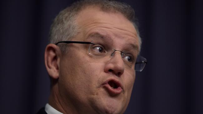 Australian Treasurer Scott Morrison Scott Morrison speaks during a press conference at Parliament House in Canberra, Wednesday, April 20, 2016. (AAP Image/Lukas Coch) NO ARCHIVING