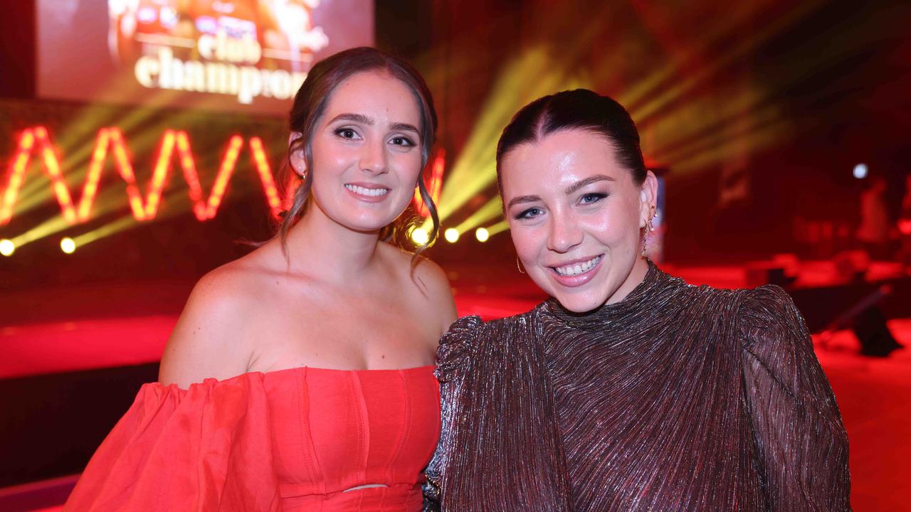 Molly-Rose Dale and Beck Sexton at the Gold Coast Suns Club Champions Awards Night at The Star Gold Coast. Picture, Portia Large.