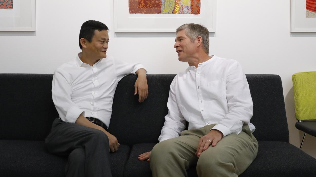 Jack Ma with David Morley.