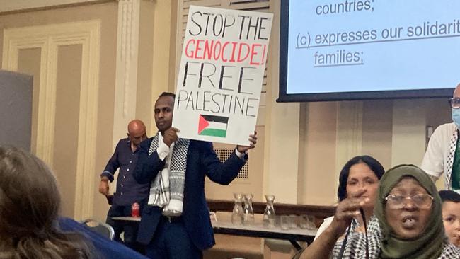 Supporters of Israel and pro-Palestine advocates faced off at a Yarra City Council meeting on Tuesday.