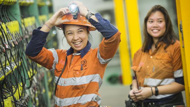 Workers at Glencore’s underground copper operations at Mount Isa Mines. Picture: Supplied.