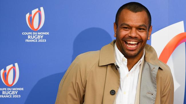 Former Wallaby Kurtley Beale reacts at the World Cup draw in Paris Picture: AFP