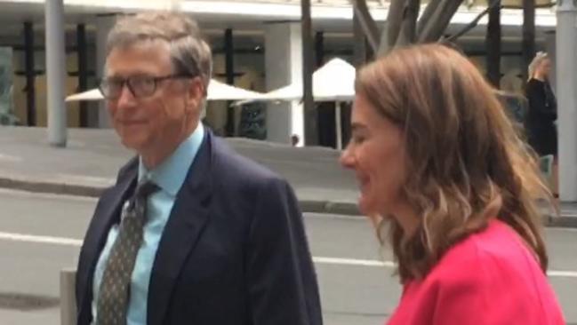 Bill Gates and his wife Melinda are in Sydney. It is understood they had a dinner with a number of billionaires. Picture: Supplied