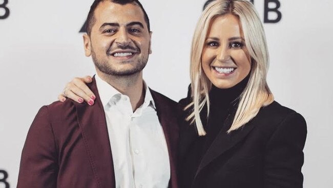 CUB Club chief executive Daniel Hakim with Roxy Jacenko. Picture: Instagram