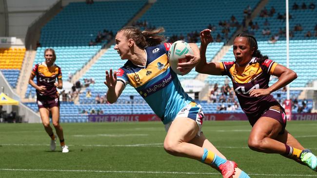 NRLW 2021 RD04 Gold Coast Titans Women v Brisbane Broncos Women – Karina Brown Picture NRL photos