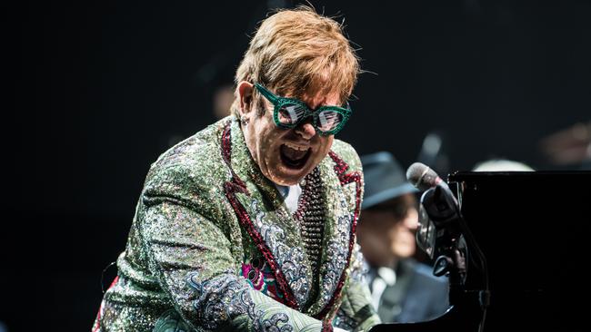 Elton John on his farewell tour, which will see him in Australia for months. Picture: Ben Gibson