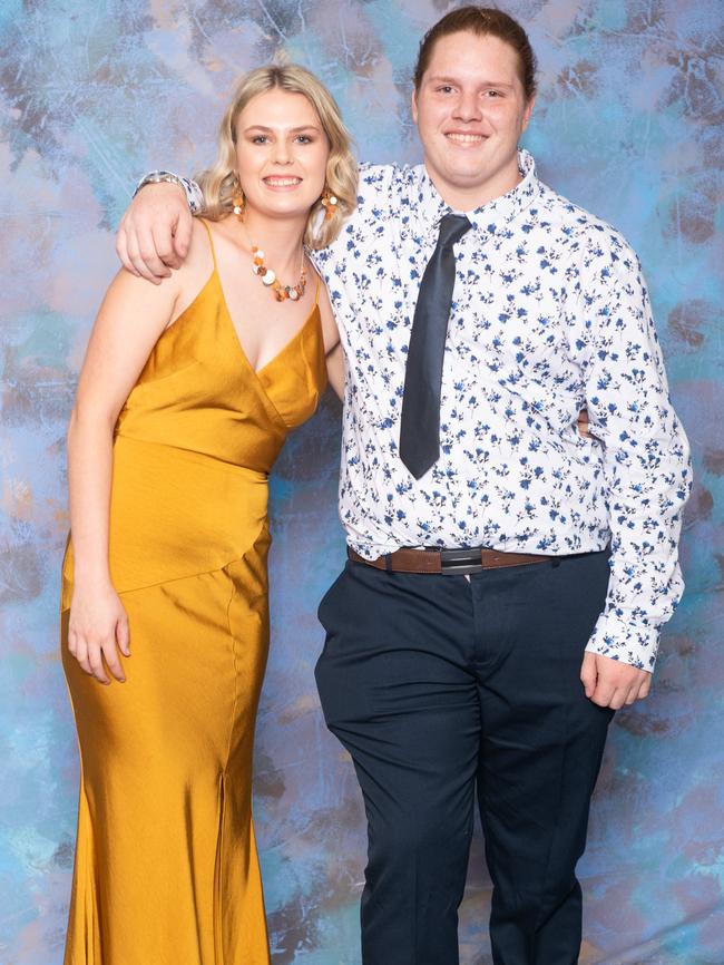 Taylah Anderson and Dylan Phillips at the McAuley Catholic College Year 12 formal.