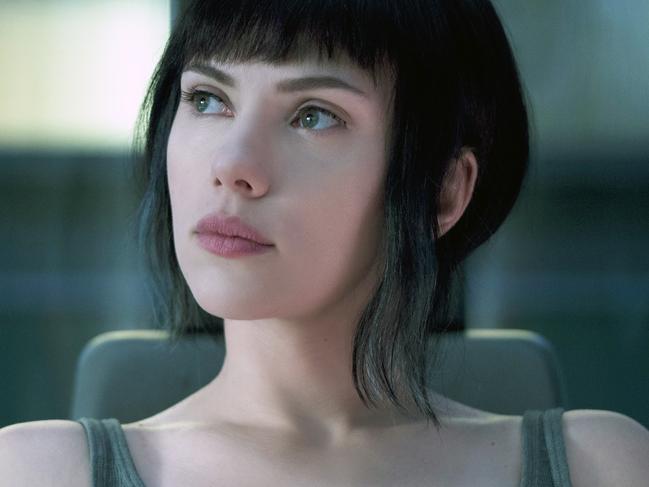 In this image released by Paramount Pictures, Scarlett Johansson appears in a scene from, "Ghost in the Shell." (Jasin Boland/Paramount Pictures and DreamWorks Pictures via AP)