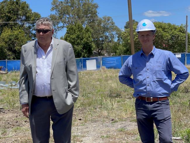 Arthur Laundy and Pluim Group director Scott Allen in Umina Beach.