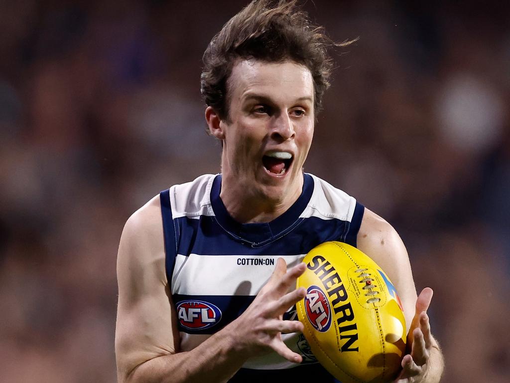 Max Holmes starred for the Cats. (Photo by Michael Willson/AFL Photos via Getty Images)