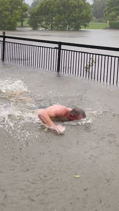 Queensland backyard turns into "Cyclone Alfred Olympics"