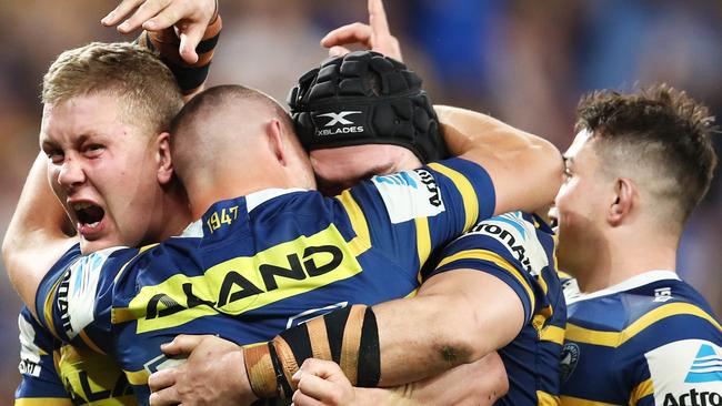 Daniel Alvaro during his time at Parramatta, playing in the 2019 elimination final between the Eels and the Brisbane Broncos.