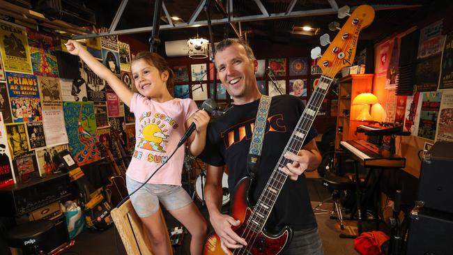 Steve Andrews with his daughter Marla, 6. Picture: David Caird