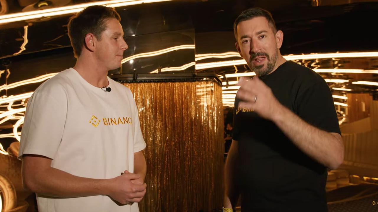 Binance Australia hosted a meet-up in Melbourne for community members, VIPs and Partners at Bond Bar in Melbourne, where ANZ General Manager Ben Rose attended. Picture: YouTube