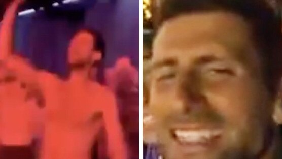 Novak Djokovic partying during coronavirus.