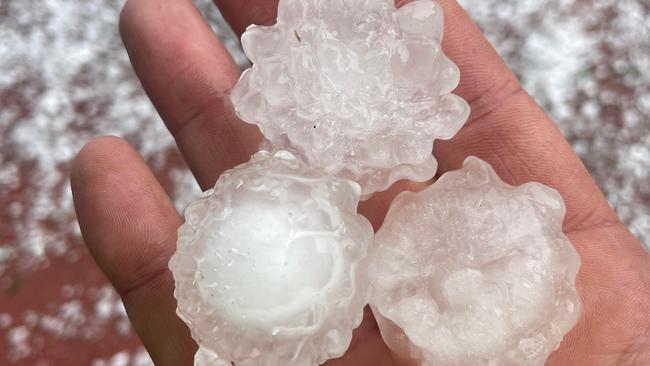 Massive hail stones at Elizabeth. Picture: