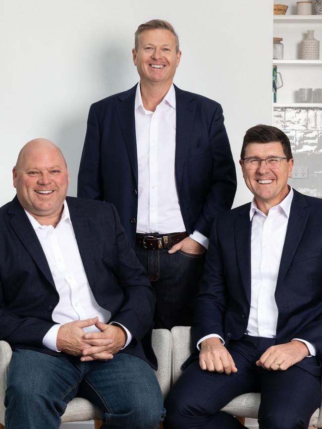 Scott Wall, Sean Coffey and Mark Gibb are set to open Stone Real Estate in Wyong.