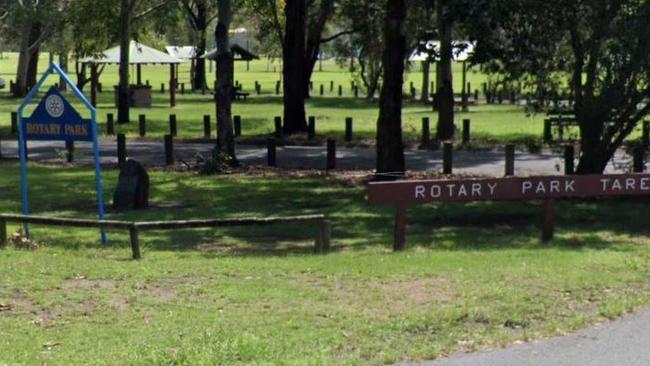 Rotary Park on Manning Dr, Taree is a busy spot with picnic tables and playing fields.