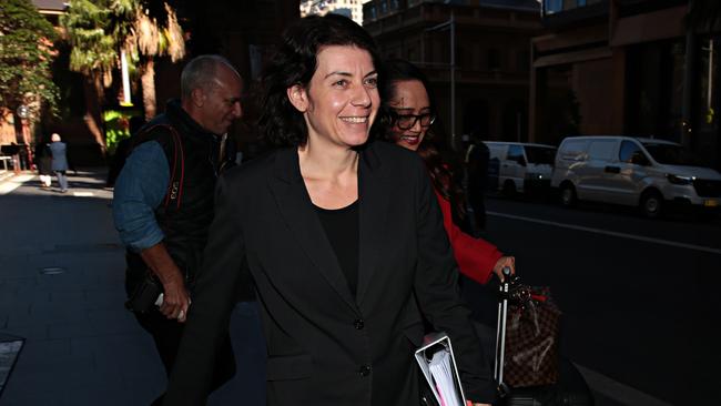 Sue Chrysanthou leaving the Federal Court in Sydney. Picture: NCA NewsWire / Adam Yip