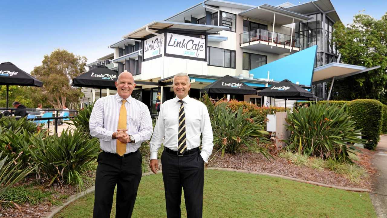 CBRE Sunshine Coast director Tony Justo (left) after the record breaking sale of Kawana House at Birtinya