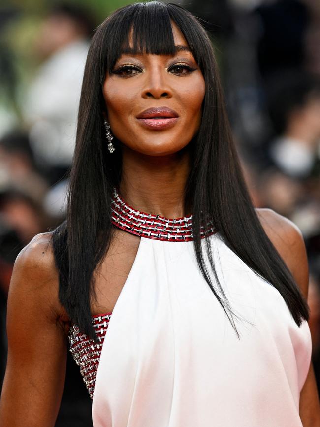 British model Naomi Campbell was invited to Kensington Palace with Cindy Crawford to meet the prince. Picture: Patricia DE MELO MOREIRA / AFP