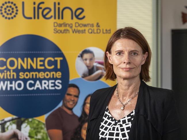 Lifeline Darling Downs and South West Queensland CEO Rachelle Paterson, Thursday, February 1, 2024. Picture: Kevin Farmer