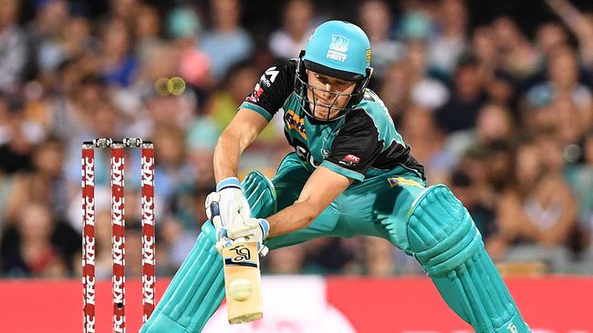 Sam Heazlett pulls off a ramp shot during last summer’s Big Bash League.