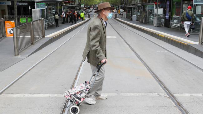 Melbourne’s lockdown continues. Picture: David Crosling.